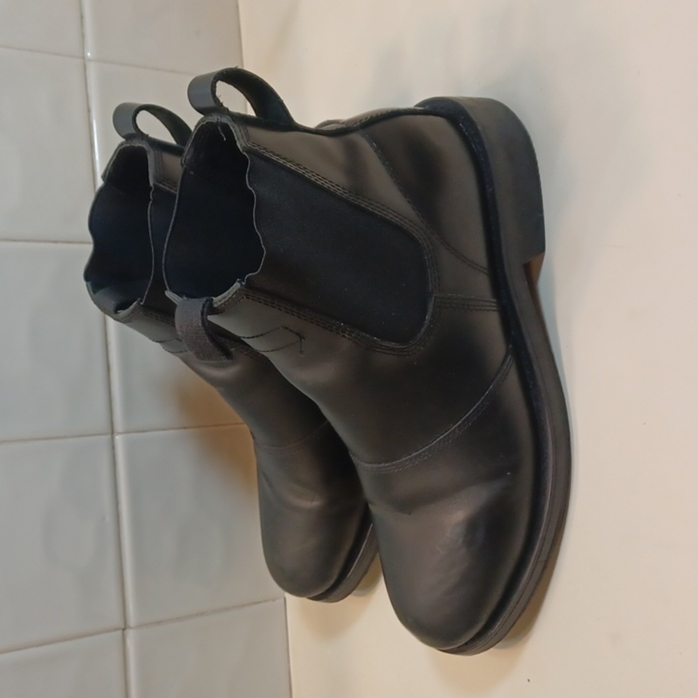Y2K  RNA Alternatives  Rare  Chunky Solovair Black Vegan  Biker Ankle Boots 9M